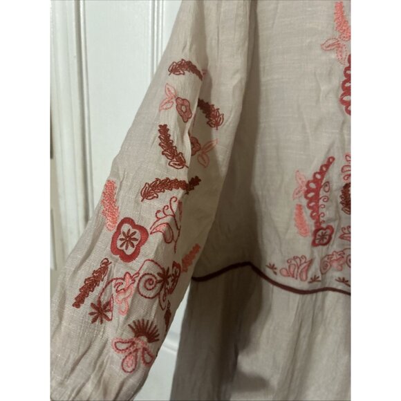 Anthropology Fig and Flower Women’s Embroidered Peasant Dress XL NWOT - Picture 3 of 7